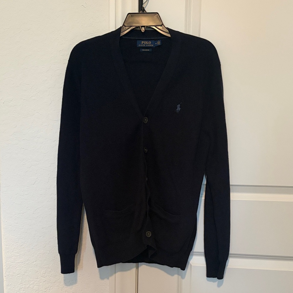 Men’s/Unisex Dark Navy Cardigan Sweater from Ralph Lauren